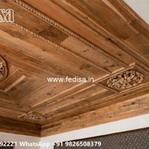 Wooden Ceiling Design Dining False Ceiling No-2858