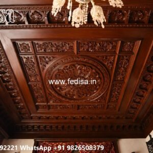 Wooden Ceiling Design False Ceiling For Bedroom With Fan No-2883