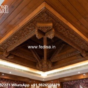 Wooden Ceiling Design Mdf Jali False Ceiling No-2894
