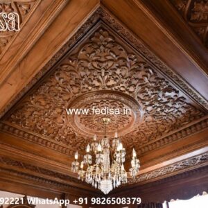Wooden Ceiling Design L Shaped False Ceiling No-2918