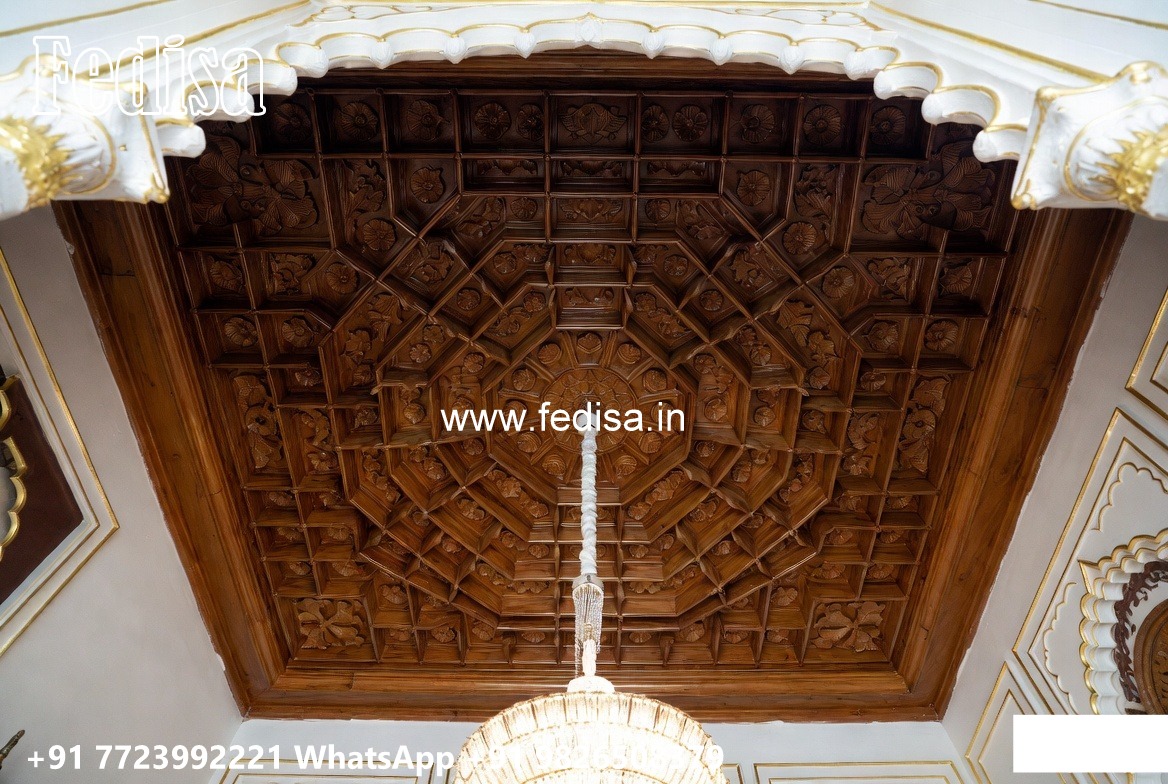 Wooden Ceiling Design Plain Gypsum Ceiling No-2934