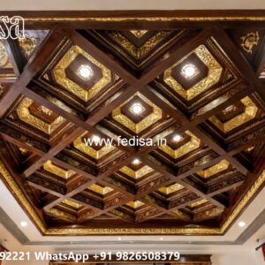 Wooden Ceiling Design Cornice False Ceiling No-2997