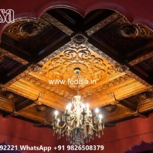 Wooden Ceiling Design Thermocol Pop Ceiling No-3015