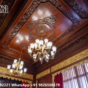Wooden Ceiling Design Pop Ceiling Painting No-3043