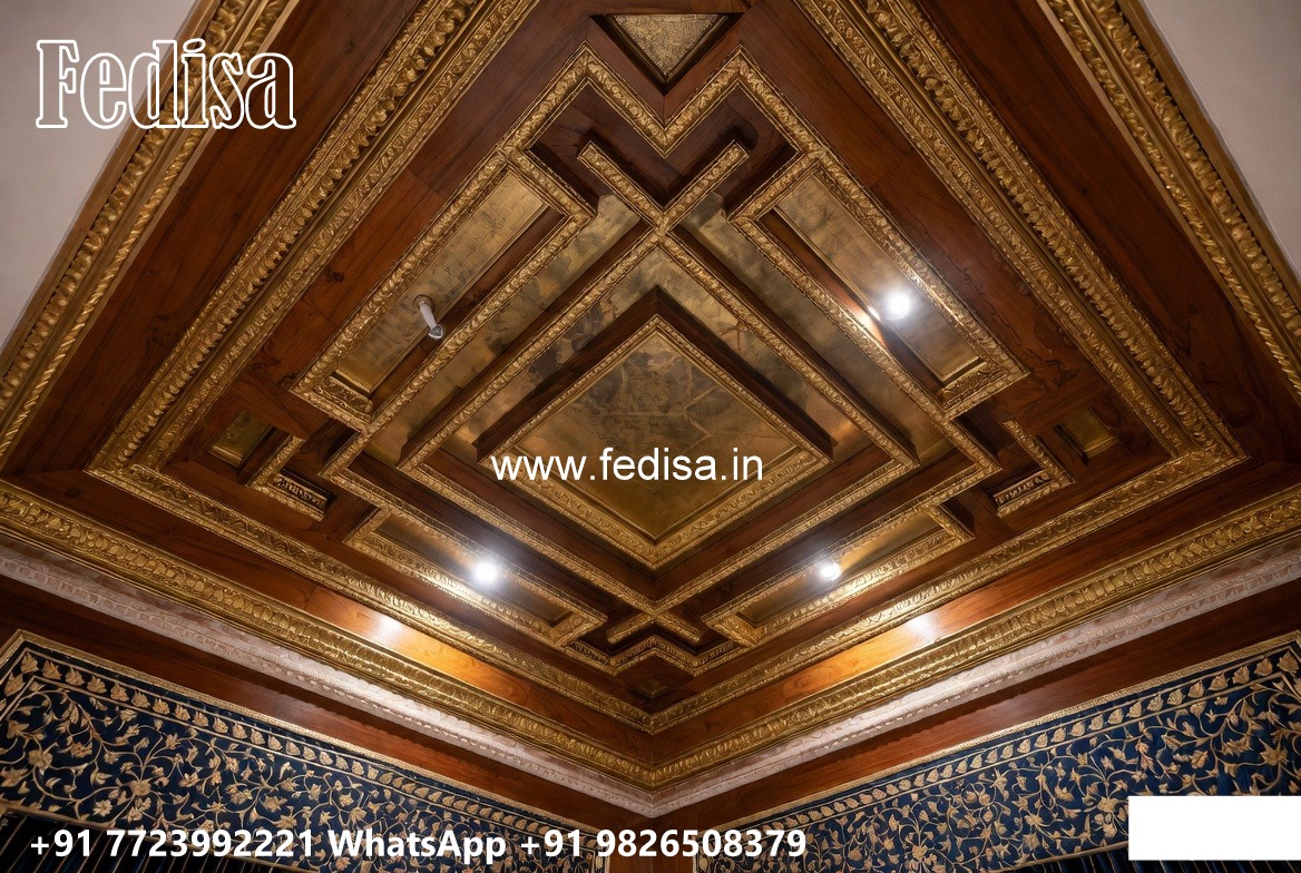 Wooden Ceiling Design Mandir False Ceiling No-3052