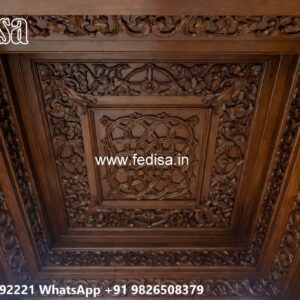 Wooden Ceiling Design False Beams Vaulted Ceiling No-3065