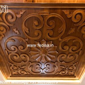 Wooden Ceiling Design 2 Fan False Ceiling No-3069