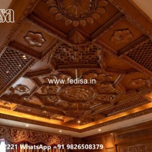 Wooden Ceiling Design Steel False Ceiling No-3083