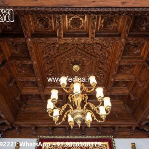 Wooden Ceiling Design Thermocol Ceiling Painting No-3098