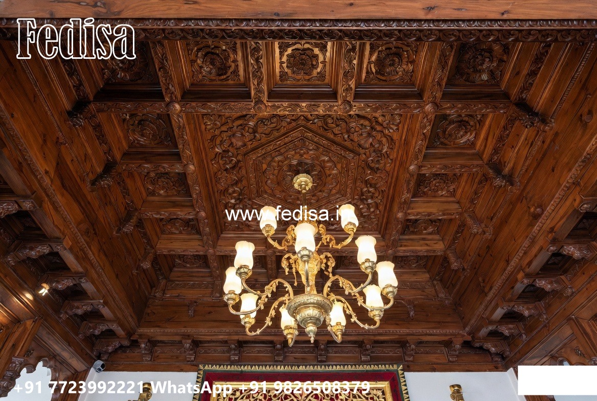 Wooden Ceiling Design Thermocol Ceiling Painting No-3098