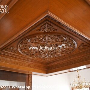 Wooden Ceiling Design Gypsum Grid False Ceiling No-3137