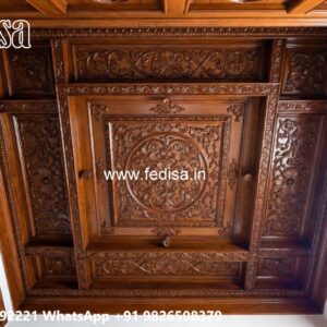 Wooden Ceiling Design False Ceiling For Guest Room No-3139
