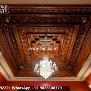 Wooden Ceiling Design Home Theater False Ceiling No-3149