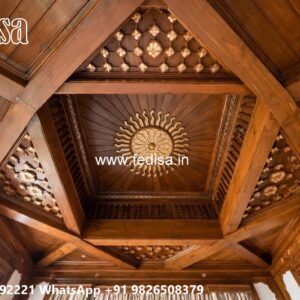 Wooden Ceiling Design Gypboard False Ceiling No-3186
