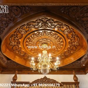 Wooden Ceiling Design Double Layer False Ceiling No-3233