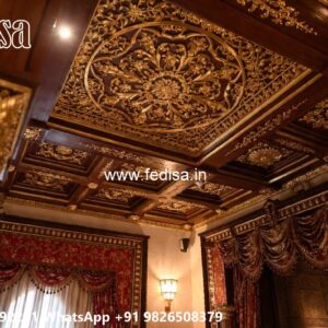 Wooden Ceiling Design Coffered False Ceiling No-3246