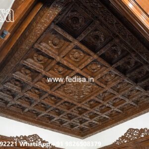 Wooden Ceiling Design Pop False Ceiling For Hall No-3251