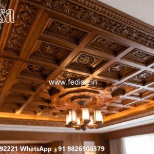 Wooden Ceiling Design Pop Murga Jali False Ceiling No-3282