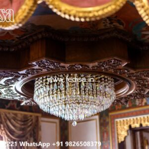 Wooden Ceiling Design Sloped Roof False Ceiling No-3286
