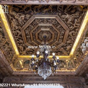 Wooden Ceiling Design False Ceiling For Living And Dining No-3326