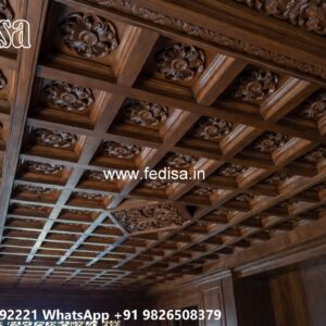 Wooden Ceiling Design Jali Wali False Ceiling No-3336