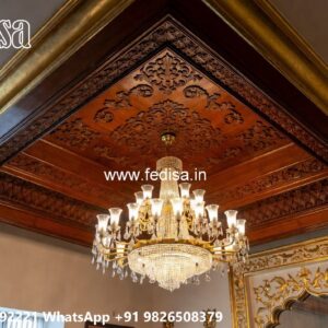 Wooden Ceiling Design False Ceiling For Square Hall No-3339