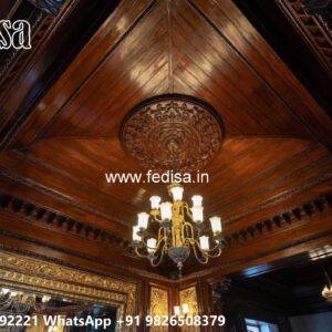 Wooden Ceiling Design False Ceiling For Rectangular Bedroom No-3340
