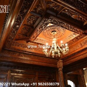 Wooden Ceiling Design False Ceiling With Loft No-3346