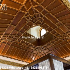 Wooden Ceiling Design Pop False Ceiling Hall No-3348