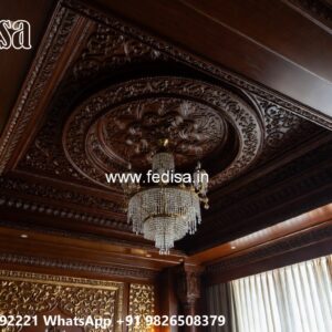 Wooden Ceiling Design Temple False Ceiling No-3353