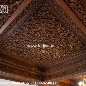 Wooden Ceiling Design Pop Gypsum False Ceiling No-3363