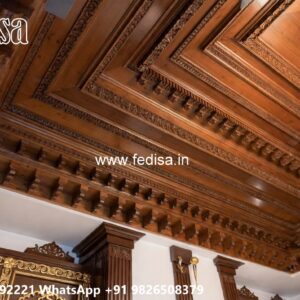 Wooden Ceiling Design False Ceiling With Cornice No-3375