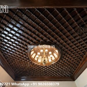 Wooden Ceiling Design Stainless Steel False Ceiling No-3383