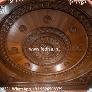 Wooden Ceiling Design Pop Flower Design No-3475