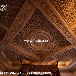 Wooden Ceiling Design Modern Pop Plus Minus Design 2026 No-3499