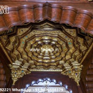 Wooden Ceiling Design Pop Molding Design No-3521