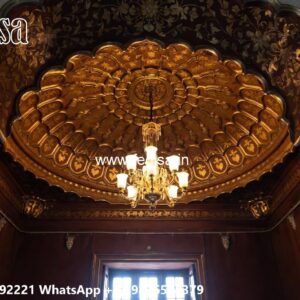 Wooden Ceiling Design Lobby Plus Minus Pop Design For Gallery No-3531