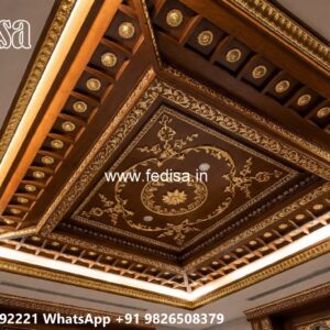 Wooden Ceiling Design Balcony False Ceiling Design No-3593