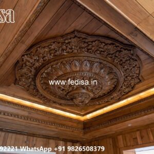 Wooden Ceiling Design Pillar Pop Design No-3651