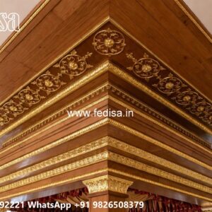Wooden Ceiling Design Square Pop Design No-3676