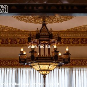 Wooden Ceiling Design Lobby Pop Design Plus Minus No-3679