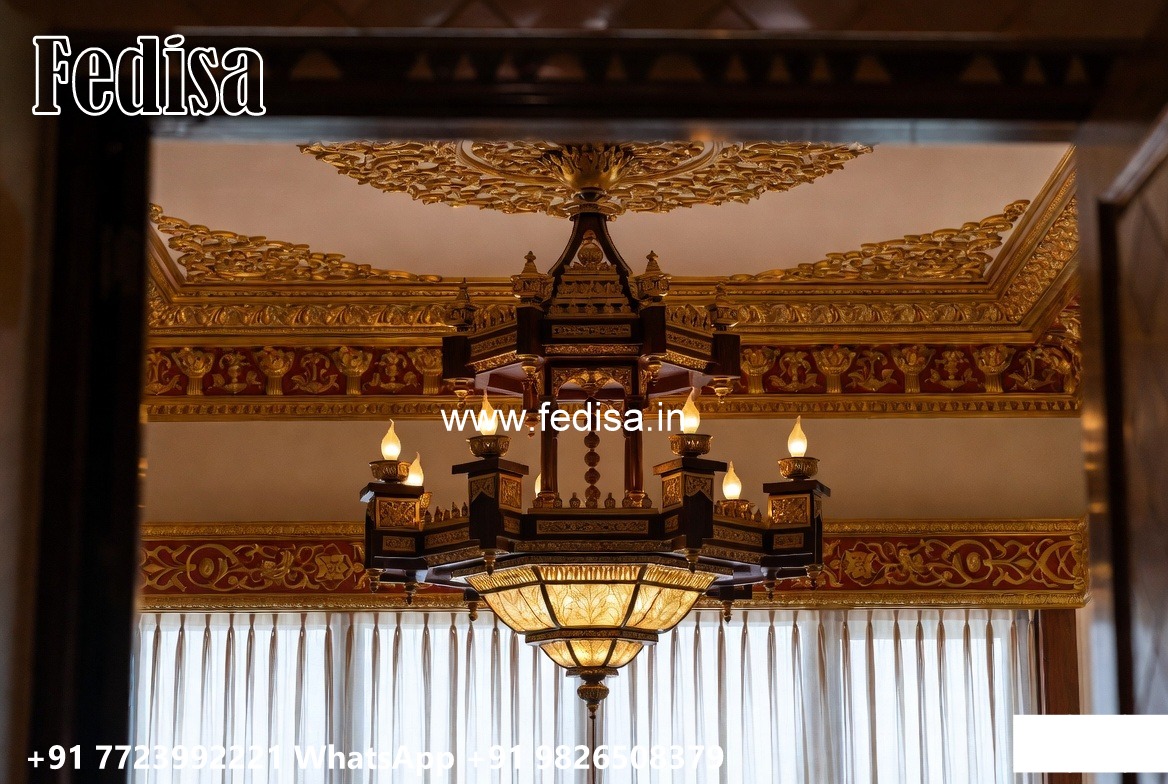 Wooden Ceiling Design Lobby Pop Design Plus Minus No-3679