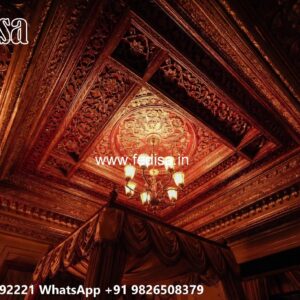 Wooden Ceiling Design Side Wall Pop Design No-3693