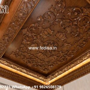 Wooden Ceiling Design Wall Pop Design For Hall No-3695
