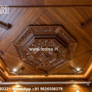 Wooden Ceiling Design Simple Ceiling Cement Plaster Design No-3696