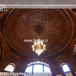 Wooden Ceiling Design Mandir Pop Design No-3698
