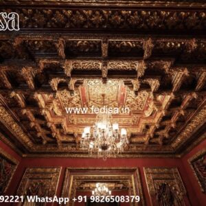 Wooden Ceiling Design False Ceiling Design For Living Room With Two Fans No-3741
