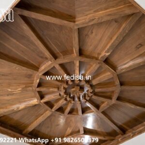 Wooden Ceiling Design Corner Pop Design No-3747