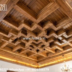 Wooden Ceiling Design Pop Plus Minus Design For Hall No-3761