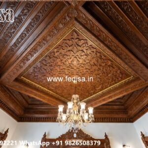 Wooden Ceiling Design Pop Ka Design Minus Plus No-3777